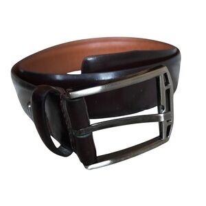 Boconi Mens Leather Belt Dark Brown 34